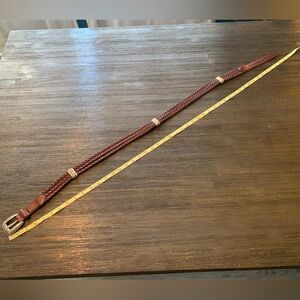 Elegant Brown Braided Women's Belt